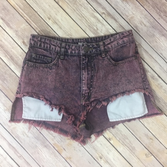 BDG Pants - BDG High Rise Cut Off Shorts Purple Size 27
